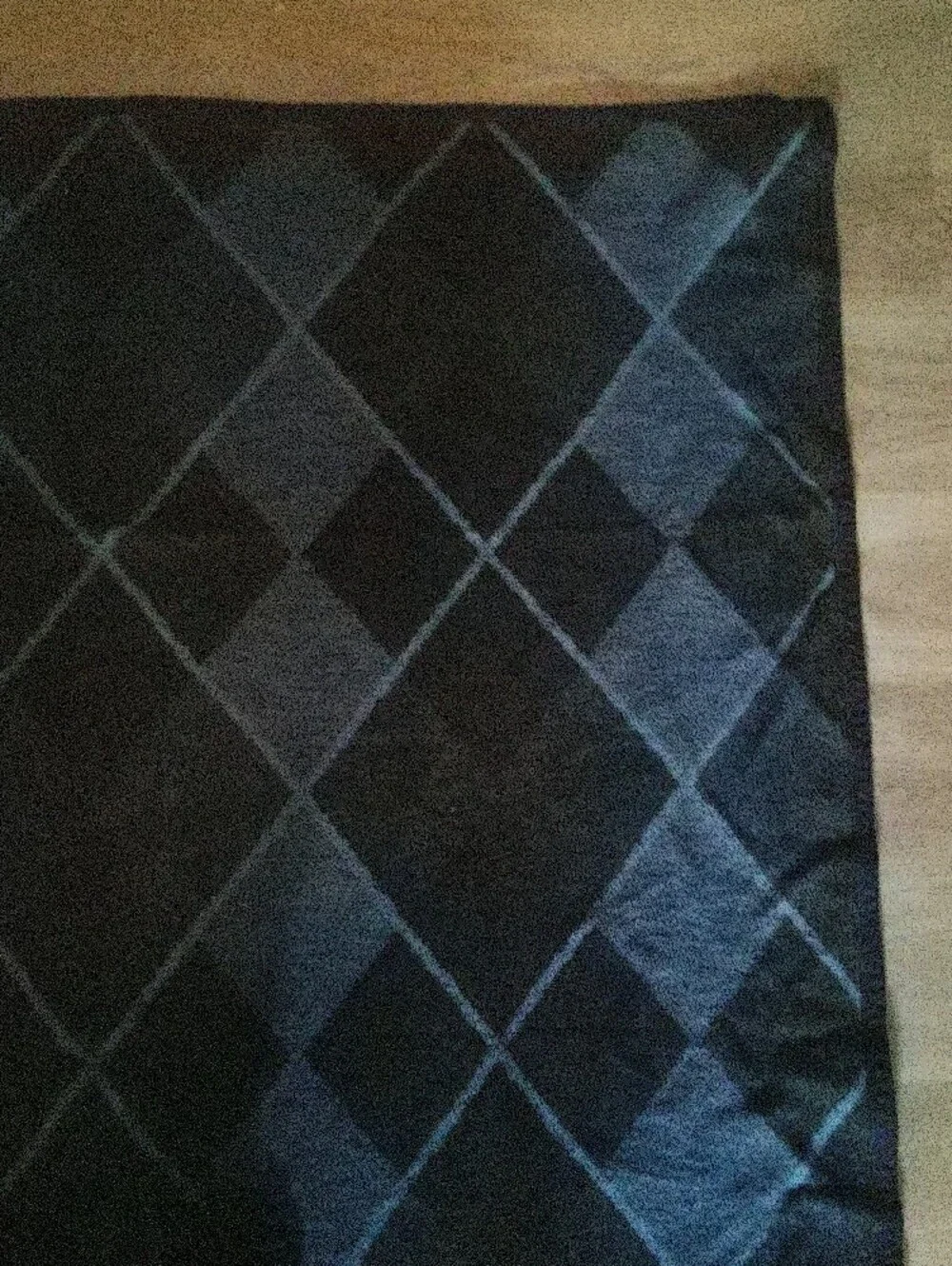 Biederlack Argyle Blues Blanket